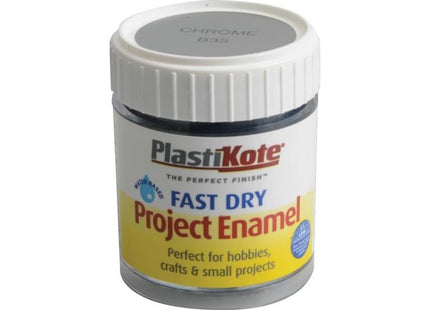 Plastikote Fast Dry Enamel Paint B35 Bottle Chrome 59ml PlastiKote - RockBottom Nothampton