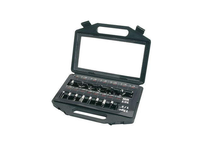 Trend SET/SS9TC 1/2in TCT Router Bit Starter Set, 15 Piece Trend - RockBottom Northampton