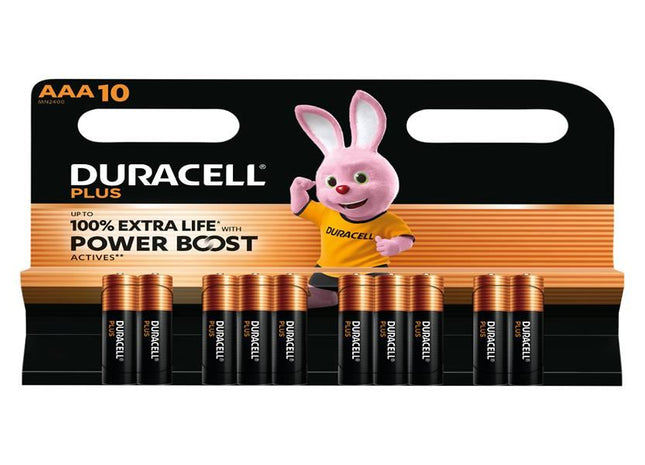 Duracell AAA Cell Plus with Power Boost Batteries (Pack 10) Duracell - RockBottom Northampton