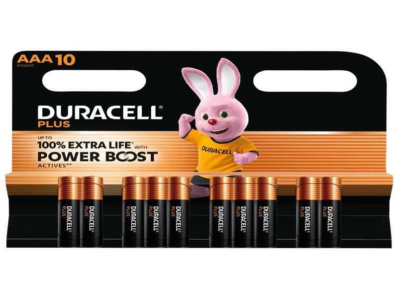 Duracell AAA Cell Plus with Power Boost Batteries (Pack 10) Duracell - RockBottom Northampton