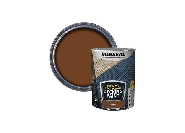 Ronseal Ultimate Protection Decking Paint Chestnut 5 litre Ronseal - RockBottom Nothampton