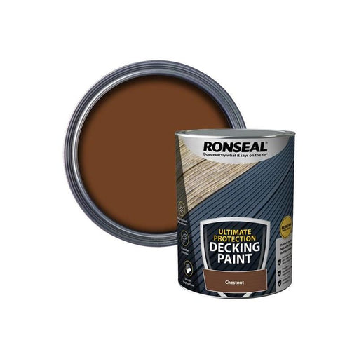 Ronseal Ultimate Protection Decking Paint Chestnut 5 litre Ronseal - RockBottom Nothampton