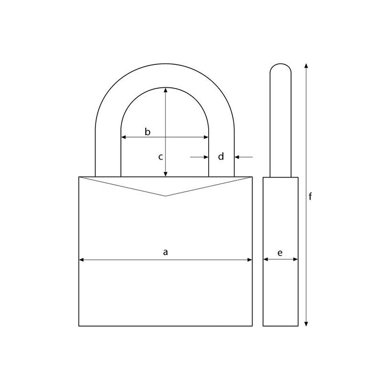 Abus Mechanical 90RK/50mm TITALIUM™ Padlock Closed Shackle ABUS Mechanical - RockBottom Northampton 