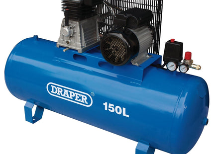 Draper Stationary Belt-Driven Air Compressor, 150L, 2.2kW 55304 Draper - Town Tools 