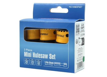 Faithfull Mini Holesaw Set, 3 Piece Faithfull - RockBottom Northampton