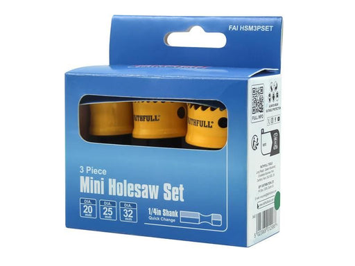 Faithfull Mini Holesaw Set, 3 Piece Faithfull - RockBottom Northampton