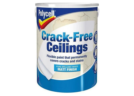 Polycell Crack-Free Ceilings Smooth Matt 5 litre Polycell - RockBottom Nothampton