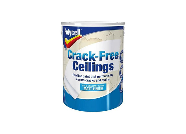 Polycell Crack-Free Ceilings Smooth Matt 5 litre Polycell - RockBottom Nothampton