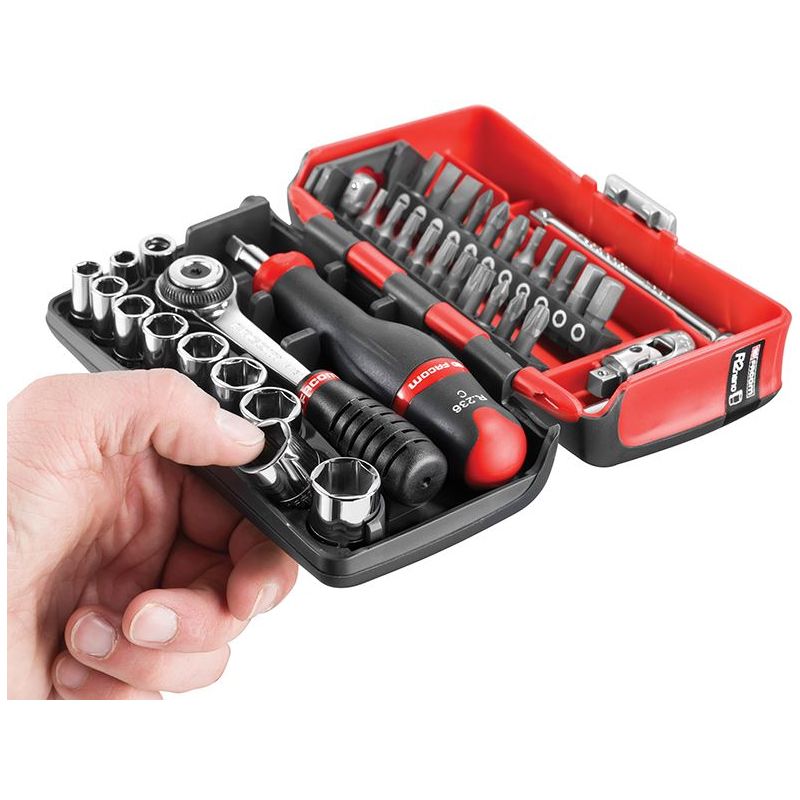 Facom 1/4in Drive R2NANO Socket Set, 38 Piece Facom - RockBottom Northampton