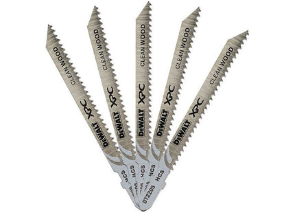 Dewalt Power Tools XPC HCS Wood Jigsaw Blades Pack of 5 T101B DeWALT Power Tools - RockBottom Northampton