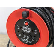Faithfull Power Plus Open Drum Cable Reel 240V 13A 2-Socket 25m Faithfull Power Plus - RockBottom Northampton