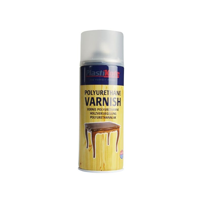 Plastikote Varnish Spray Clear Satin 400ml PlastiKote - RockBottom Nothampton