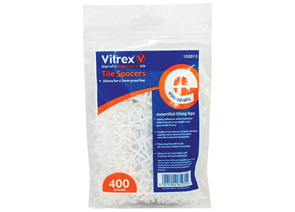 Vitrex Essential Tile Spacers 3mm (Pack 400) Vitrex - RockBottom Northampton