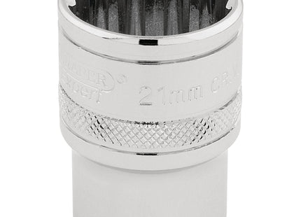 Draper HI-TORQ 12 Point Socket, 1/2" Sq. Dr., 21mm 33290 Draper - Town Tools 