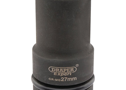 Draper Expert HI-TORQ 6 Point Deep Impact Socket, 1" Sq. Dr., 27mm Draper - Town Tools 