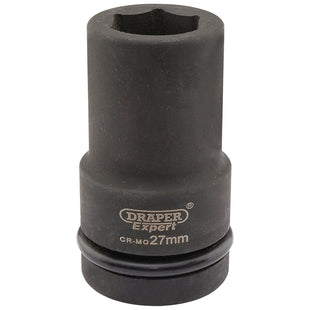 Draper Expert HI-TORQ 6 Point Deep Impact Socket, 1" Sq. Dr., 27mm Draper - Town Tools 
