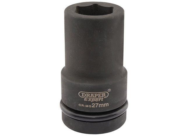 Draper Expert HI-TORQ 6 Point Deep Impact Socket, 1" Sq. Dr., 27mm Draper - Town Tools 