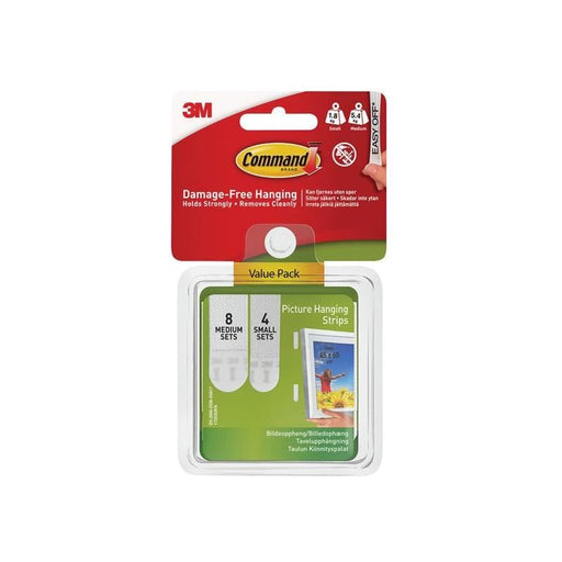 Command™ Picture Hanging Strips Set, Small & Medium (Pack 12) Command™ - RockBottom Northampton