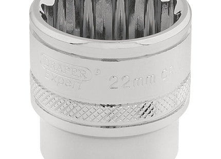 Draper HI-TORQ 12 Point Socket, 3/8" Sq. Dr., 22mm 32800 Draper - Town Tools 