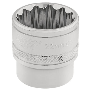 Draper HI-TORQ 12 Point Socket, 3/8" Sq. Dr., 22mm 32800 Draper - Town Tools 