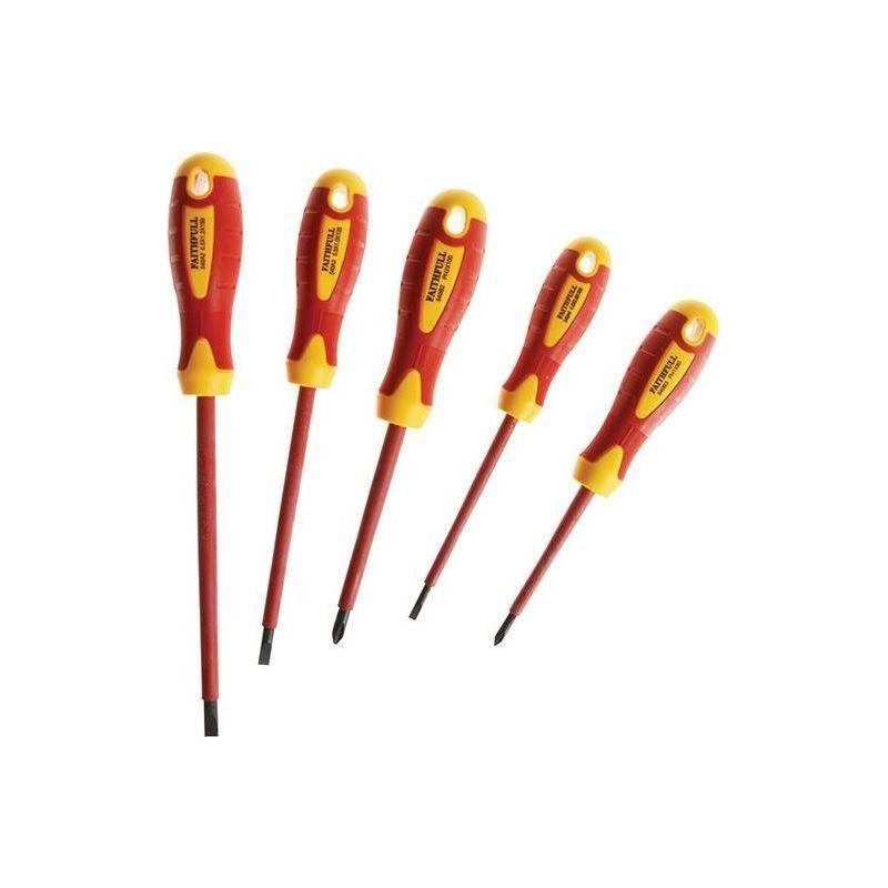 Faithfull VDE Soft Grip Screwdriver Set, 5 Piece Faithfull - RockBottom Northampton