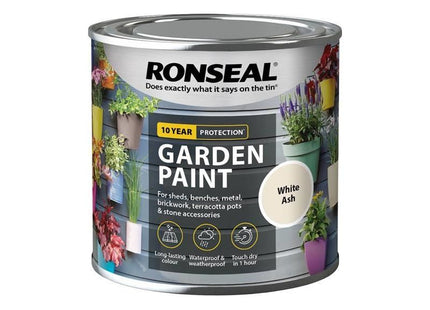 Ronseal Garden Paint White Ash 250ml Ronseal - RockBottom Nothampton