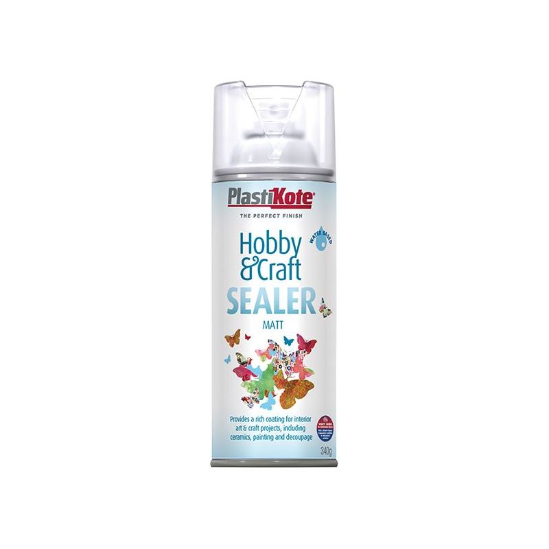 Plastikote Hobby & Craft Sealer Spray Clear Matt 400ml PlastiKote - RockBottom Nothampton
