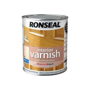 Ronseal Interior Varnish Quick Dry Satin Clear 750ml Ronseal - RockBottom Nothampton