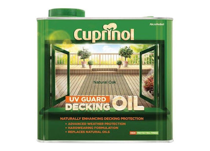 Cuprinol UV Guard Decking Oil Natural Oak 2.5 litre Cuprinol - RockBottom Northampton