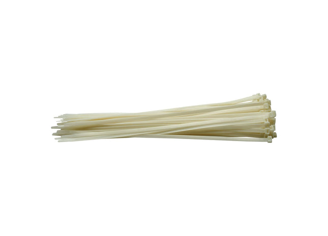 Draper Cable Ties, 8.8 x 500mm, White (Pack of 100) 70410 Draper - Town Tools 