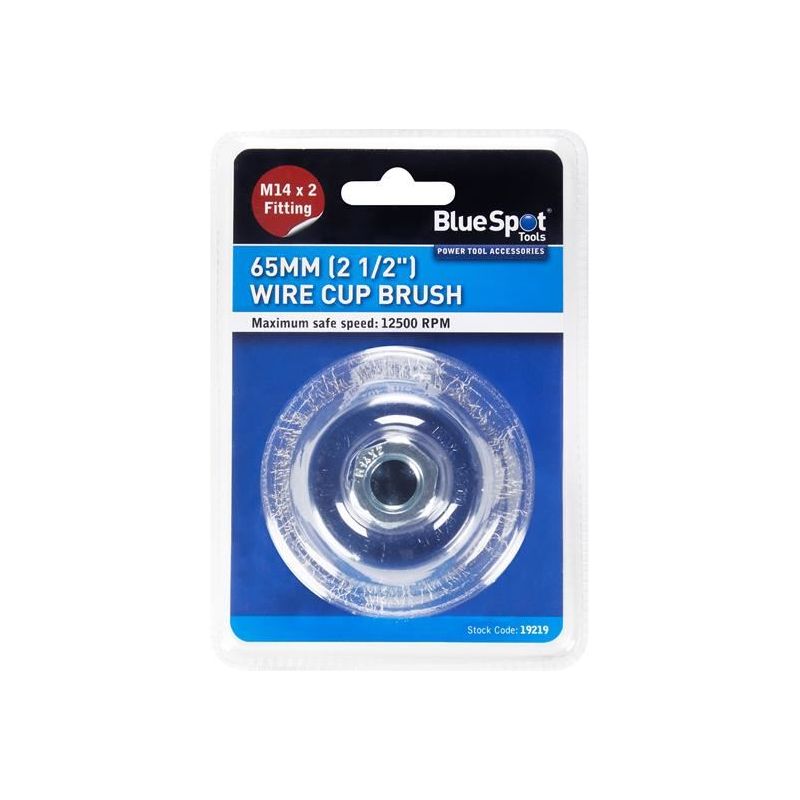 Bluespot Tools Steel Wire Cup Brush 65mm M14 X 2 BlueSpot Tools - RockBottom Northampton