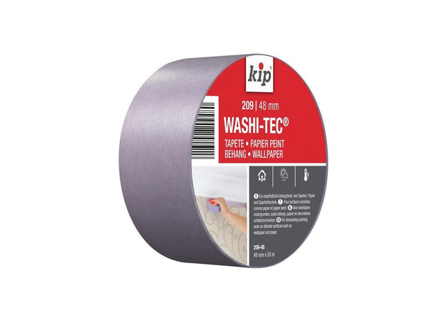 Kip® 209 Premium Low Tack WASHI-TEC® Masking Tape 48mm x 50m KIP® - RockBottom Northampton