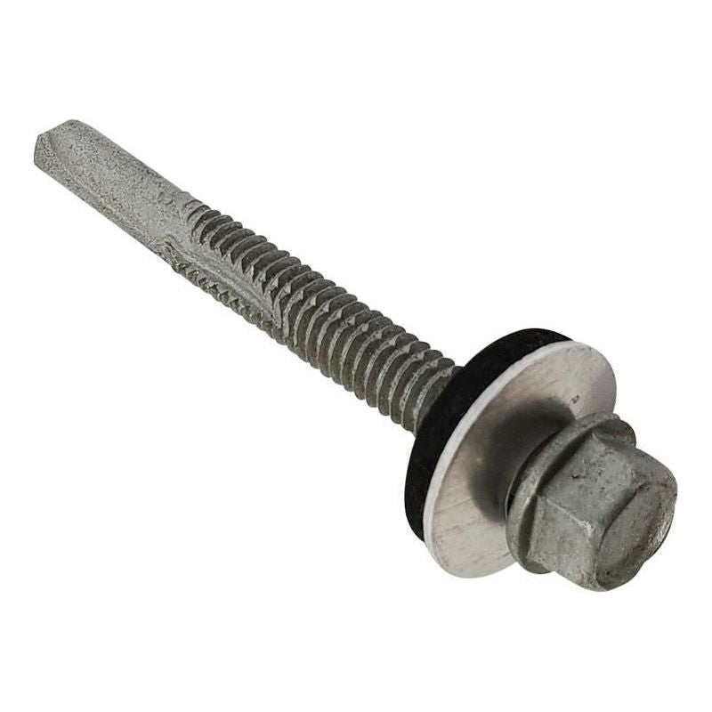 Forgefix TechFast Roofing Sheet to Steel Hex Screw & Washer No.5 Tip 5.5 x 40mm Box 100 ForgeFix - RockBottom Northampton