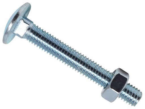 METALMATE Cup Square Hex Bolt & Nut ZP M8 x 60mm Box 25 METALMATE� - RockBottom Northampton