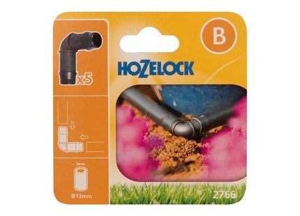 Hozelock 2766 90° Elbow Connector 13mm (Pack 5) Hozelock - RockBottom Northampton