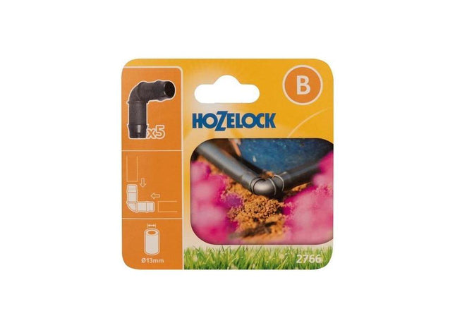 Hozelock 2766 90° Elbow Connector 13mm (Pack 5) Hozelock - RockBottom Northampton
