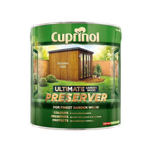 Cuprinol Ultimate Garden Wood Preserver Golden Oak 4 litre Cuprinol - RockBottom Northampton