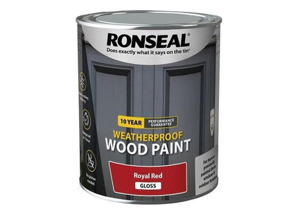 Ronseal 10 Year Weatherproof Wood Paint Royal Red Gloss 750ml Ronseal - RockBottom Nothampton