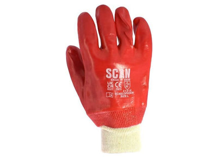 Scan PVC Knitwrist Gloves - L (Size 9) Scan - RockBottom Nothampton