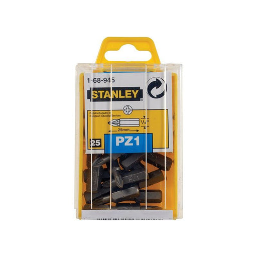 Stanley® Hand Tools Pozidriv Bits PZ1 x 25mm (Box 25) STANLEY® Hand Tools - RockBottom Nothampton