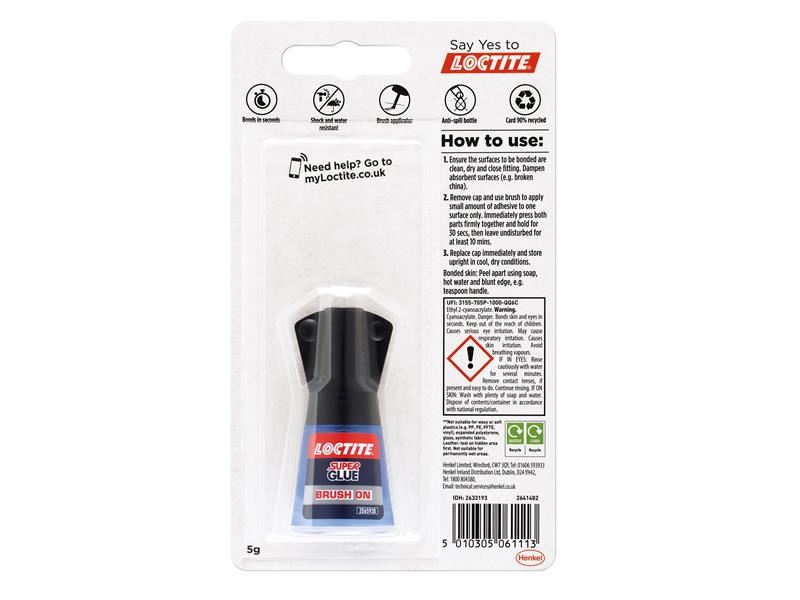 Loctite Super Glue Brush On 5g Loctite - RockBottom Northampton