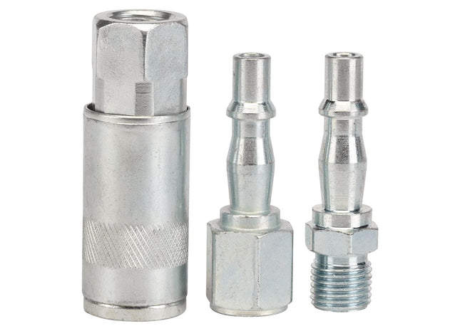 Draper 1/4" BSP Air Line Coupling Set (3 Piece) 81295 Draper - Town Tools 