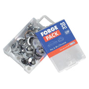 Forgefix Domed Cover Cap Chrome No. 6-8 Forge Pack 20 ForgeFix - RockBottom Northampton