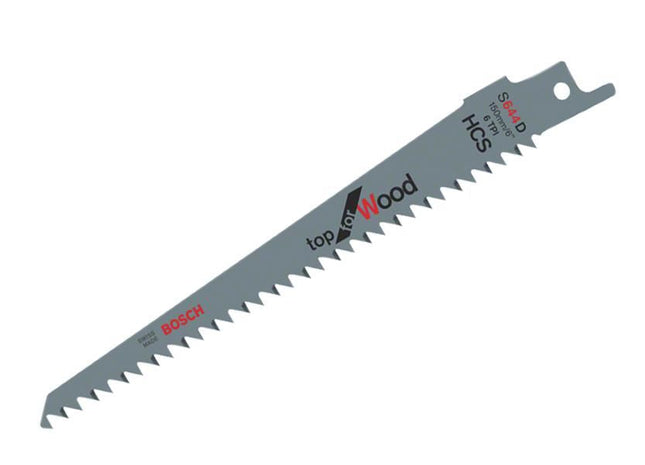 Bosch Powertool Accessories S 644 D Top for Wood Reciprocating Saw Blade 150mm 6 TPI Pack of 5 Bosch Powertool Accessories - RockBottom Northampton