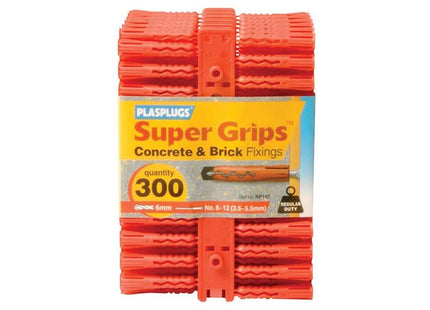 Plasplugs RP 187 Solid Wall Super Grips™ Fixings Red (300) Plasplugs - RockBottom Nothampton