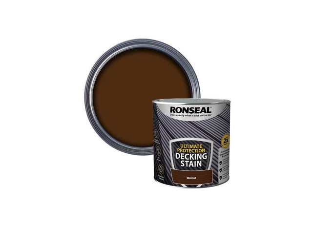 Ronseal Ultimate Protection Decking Stain Walnut 2.5 litre Ronseal - RockBottom Nothampton