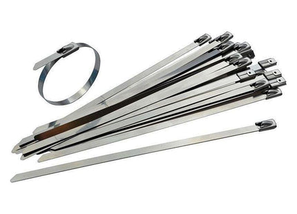 Faithfull Stainless Steel Cable Ties 4.6 x 290mm (Pack 50) Faithfull - RockBottom Northampton