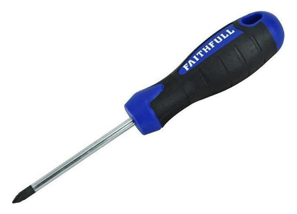 Faithfull Soft Grip Screwdriver Pozidriv Tip PZ2 x 100mm Faithfull - RockBottom Northampton