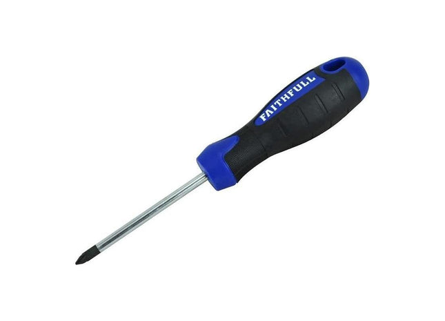 Faithfull Soft Grip Screwdriver Pozidriv Tip PZ2 x 100mm Faithfull - RockBottom Northampton