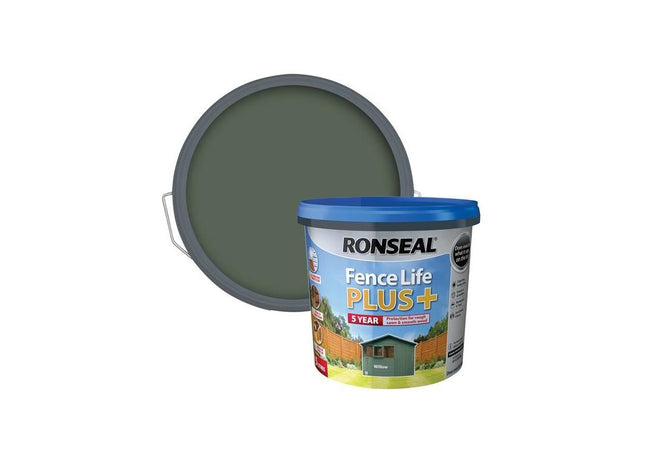 Ronseal Fence Life Plus+ Willow 5 litre Ronseal - RockBottom Nothampton